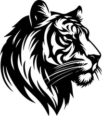 sketch vector illustration image design icon logo symbol tiger head abstract modern king of the jungle
