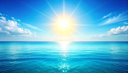 Obraz premium 海と太陽
