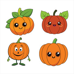 Adorable Cute Pumpkin Happy Halloween Greeting Card