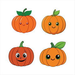 Adorable Cute Pumpkin Happy Halloween Greeting Card