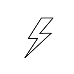 lightning bolt outline vector icon