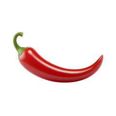 Vibrant red chili pepper with a glossy sheen, perfect for culinary or design projects.