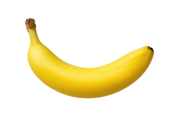 Ripe banana isolated on transparent background with clipping path