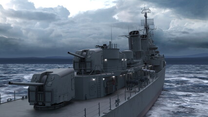 艦艇　3DCGレンダリング © tsuneomp