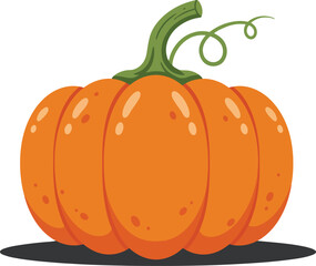 Pumpkin vegetable orange autumn harvest illustration isolated on white background vector image 