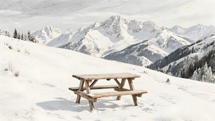 Wood table top on blur abstract green from garden in the morning background.For montage product display or design key visual layout
