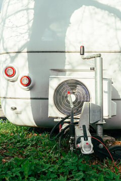 Close-Up of Air Conditioning Unit on Trailer