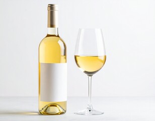 Fototapeta premium Wine Bottle Label with Blank Space for Text