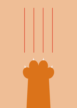 Cat paw scratches
