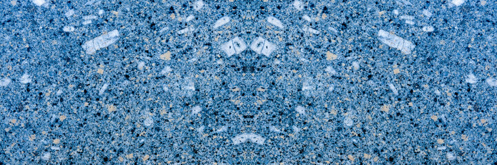 Wall terrazzo texture gray blue of stone granite black white background marble surface pattern sandstone small have mixed sand tile background.