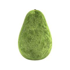 Single ripe avocado against dark background