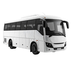 White bus vehicle transportation illustration