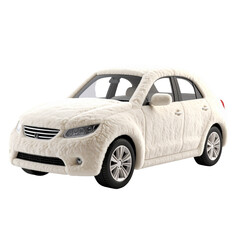 White car or suv studio shot isolated on black background