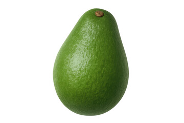 Fresh green avocado rotating on transparent background