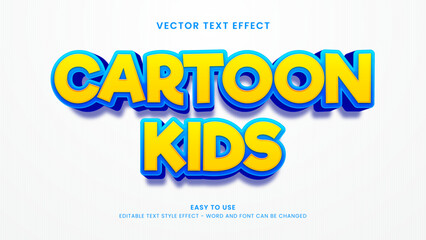 cartoon kids editable text effect