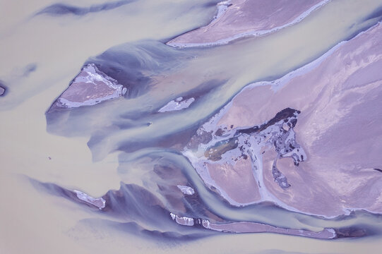 Lavender River Shapes from Icelandic Skies