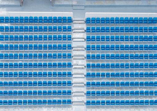 Stadium Blue Seats Tiered Seating Sports Venue Interior