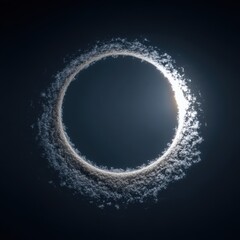Fototapeta premium A stunning lunar halo created by ice crystals in the atmosphere.