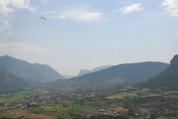 Landscape of the city of Organya in the province of Lleida in northern Spain