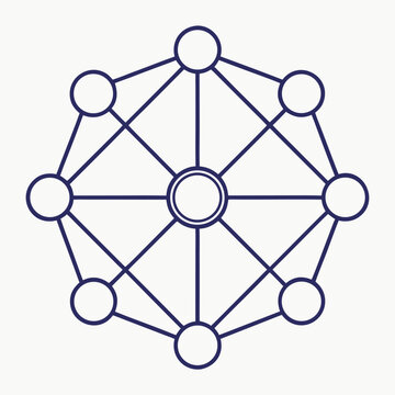  Aether grid modular node and link icon.