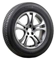 Obraz premium PNG Winter tire with alu rim vehicle spoke wheel.