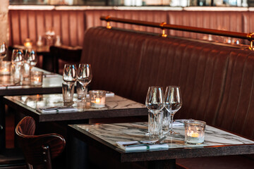 Elegant Table Setting in Cozy Restaurant