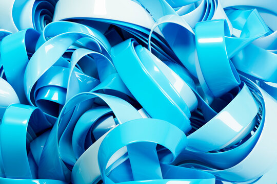 Abstract 3D Background Ribbon Tangle