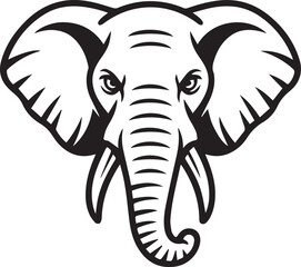 artistic elephant head vector isolated on white background perfect for logo t shirt poster and creative graphic design