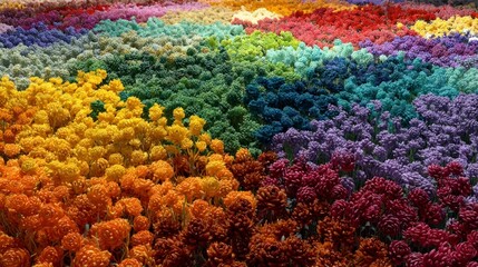 Colorful dried flower display