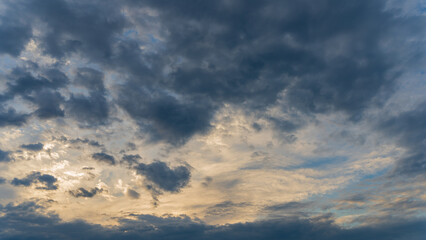 Sky, dark clouds before a thunderstorm