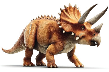 Fototapeta premium A realistic depiction of a dinosaur model showcasing its distinct features, capturing the essence of prehistoric wildlife.