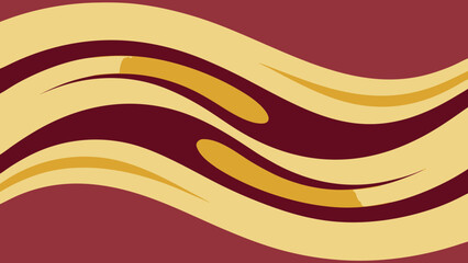 Flowing Waves Pattern in Burgundy and Mustard Yellow abstract background