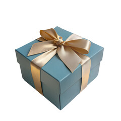 Fototapeta premium Gift box with ribbon and bow, a festive surprise for any celebration, isolated on white