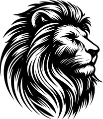 sketch vector illustration image design icon logo symbol male lion head king of the jungle abstract modern classic
