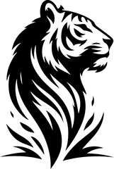 sketch vector illustration image design icon logo symbol tiger head abstract modern 