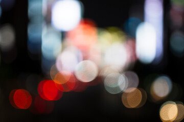 Abstract Blur of City Lights Activity at Night