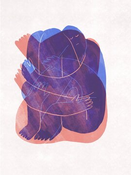 Selfcare concept  with multiply bodies 