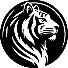 sketch vector illustration image design icon logo symbol tiger head abstract modern king of the jungle