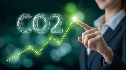 businessman pushing a button on a touch screen interface