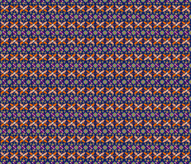 Fototapeta premium Geometric, abstract, ethnic, multicolored, vintage, knitted fabric texture for textile, clothes, curtains, rugs, pillows, vector and illustration.