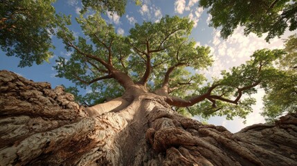 Obraz premium Large majestic tree canopy view