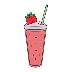 A strawberry smoothie, bursting with fresh berry flavor, is a creamy, refreshing blend of ripe strawberries, yogurt, and ice, perfect for a sweet, healthy treat.
