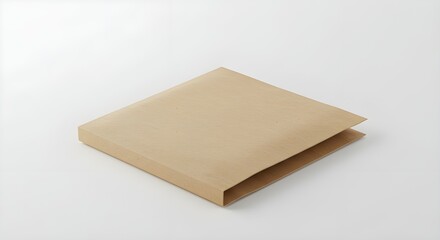 Brown paper box mock up on white background
