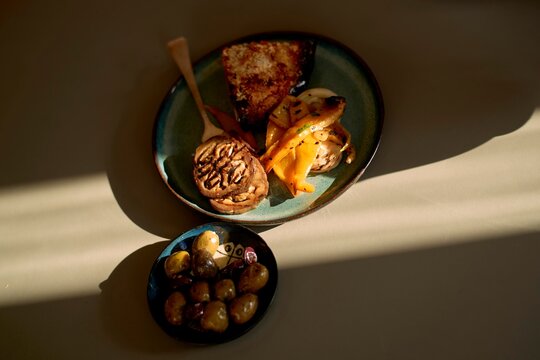 Delightful plate of Italian Antipasti
