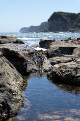 海岸にある岩場