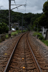 Fototapeta premium 夏に広がる日本の線路