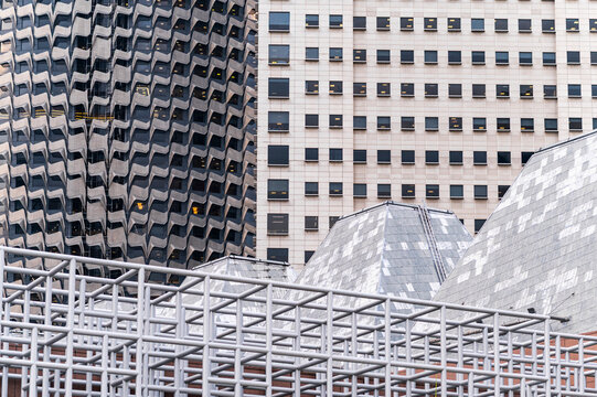 Abstract grid layers with architcectural geometry