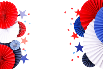 Labor Day colorful party decor, isolated on white, PNG