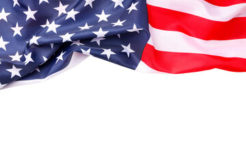 Patriotic red, white, and blue scene, isolated on white, PNG