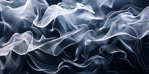 Obraz premium Blue and White Abstract Smoke 